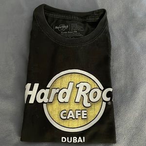Hard Rock Cafe Dubai Black Tshirt for Youth Boys Fit Medium